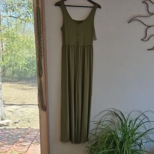 Olive Green Sleeveless Maxi Dress